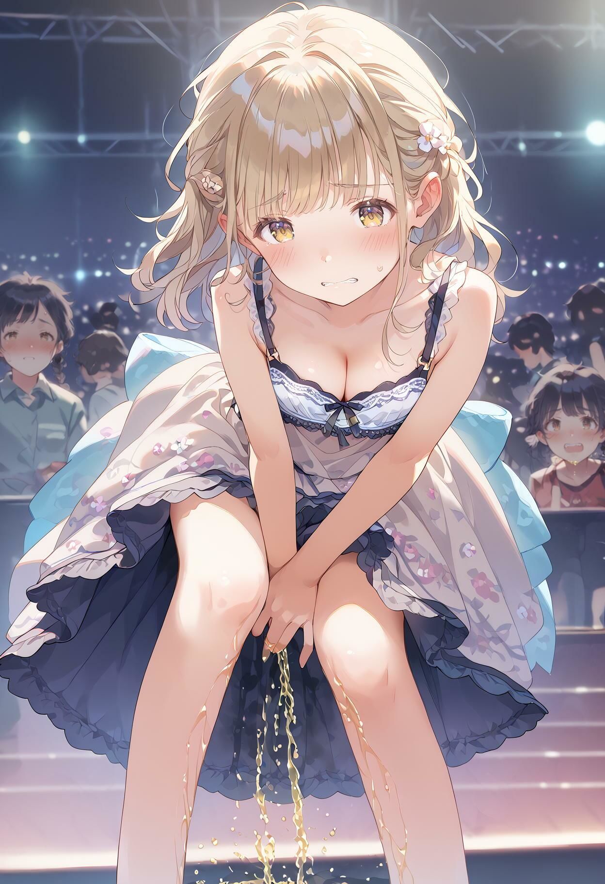 サンプル画像5:かわいいアイドルがステージでおもらし(AI_Peeパンティ) [d_405672]