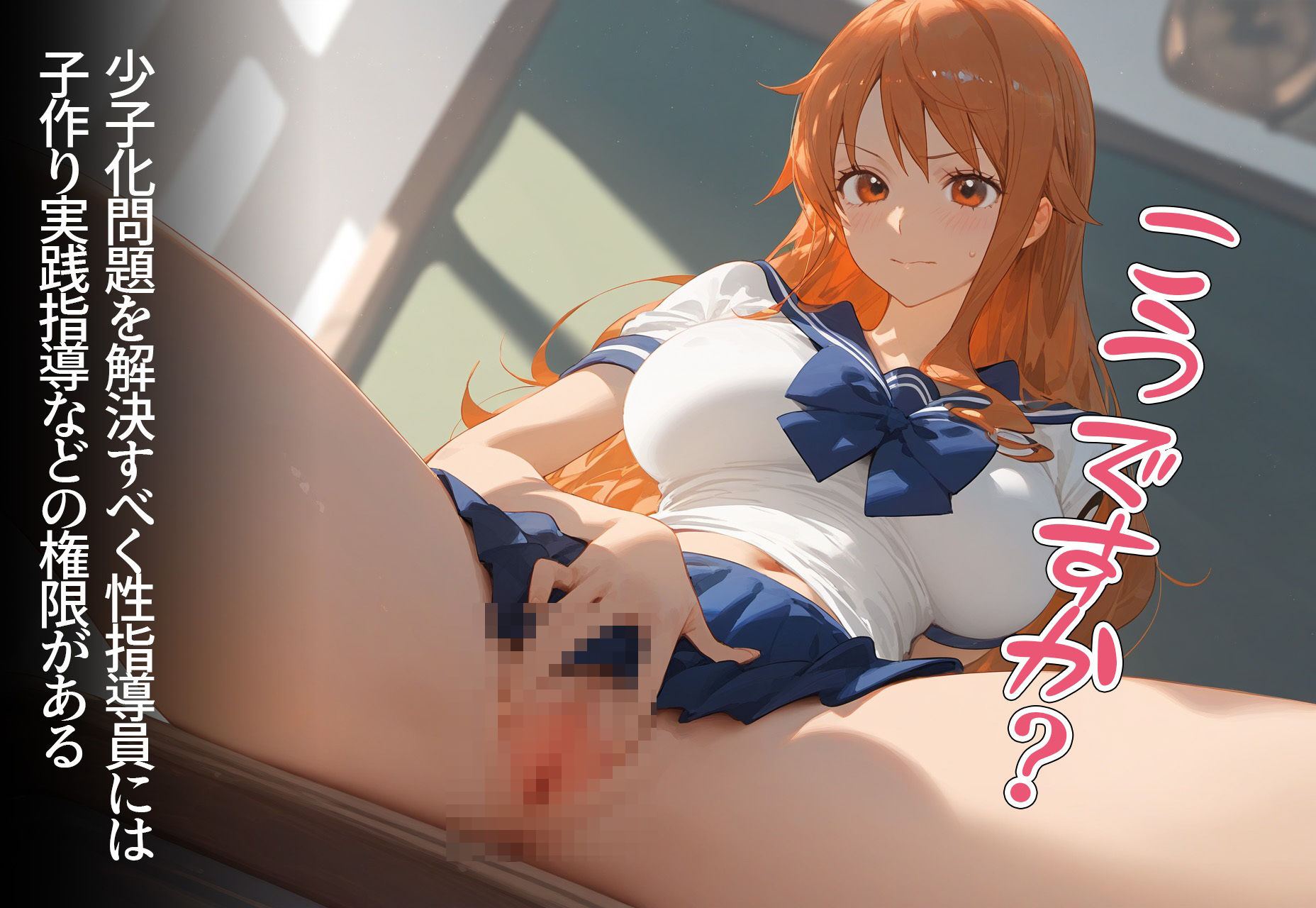 サンプル画像3:少子化対策！？ ナ◯ ONE PIE◯E(ゴチソ・ウサマ) [d_405673]