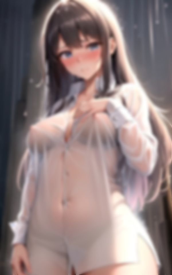 サンプル画像1:校帰りのゲリラ豪雨でスケスケに濡れちゃった学園No.1人気女学生(AIエンジェル) [d_405804]