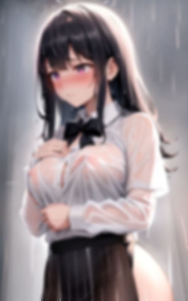 サンプル画像3:校帰りのゲリラ豪雨でスケスケに濡れちゃった学園No.1人気女学生(AIエンジェル) [d_405804]