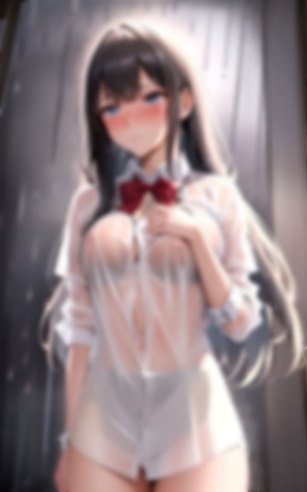 サンプル画像4:校帰りのゲリラ豪雨でスケスケに濡れちゃった学園No.1人気女学生(AIエンジェル) [d_405804]