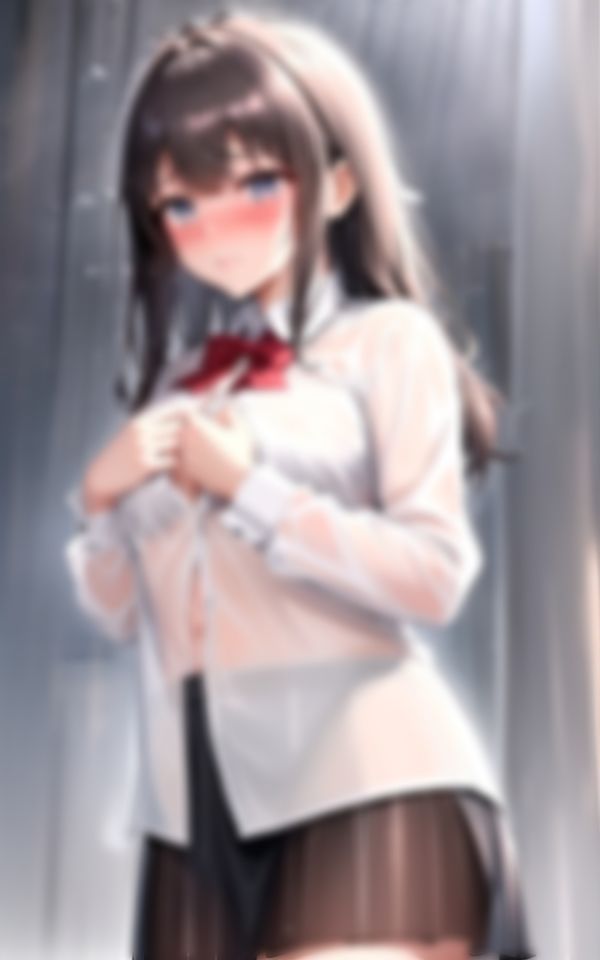 サンプル画像5:校帰りのゲリラ豪雨でスケスケに濡れちゃった学園No.1人気女学生(AIエンジェル) [d_405804]