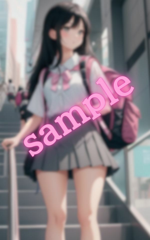 サンプル画像3:街を歩いているとパンツが見えていることに気づいていない美少女を発見した(AI部) [d_405832]