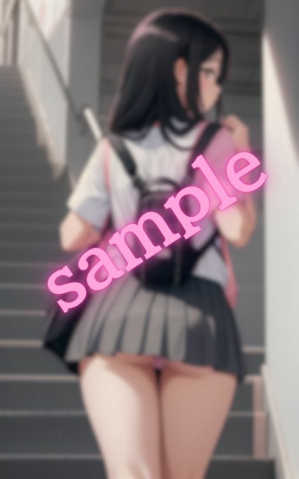 サンプル画像6:街を歩いているとパンツが見えていることに気づいていない美少女を発見した(AI部) [d_405832]