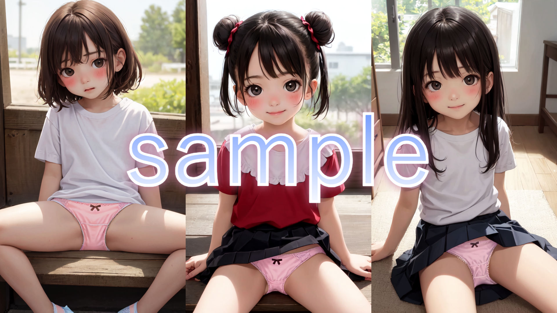 サンプル画像1:ロリパンチラ大好き先生の言えない家庭訪問6日目…至高のコットン/綿パンツの生徒たち♪(晴れ時々ロリポップ) [d_406109]