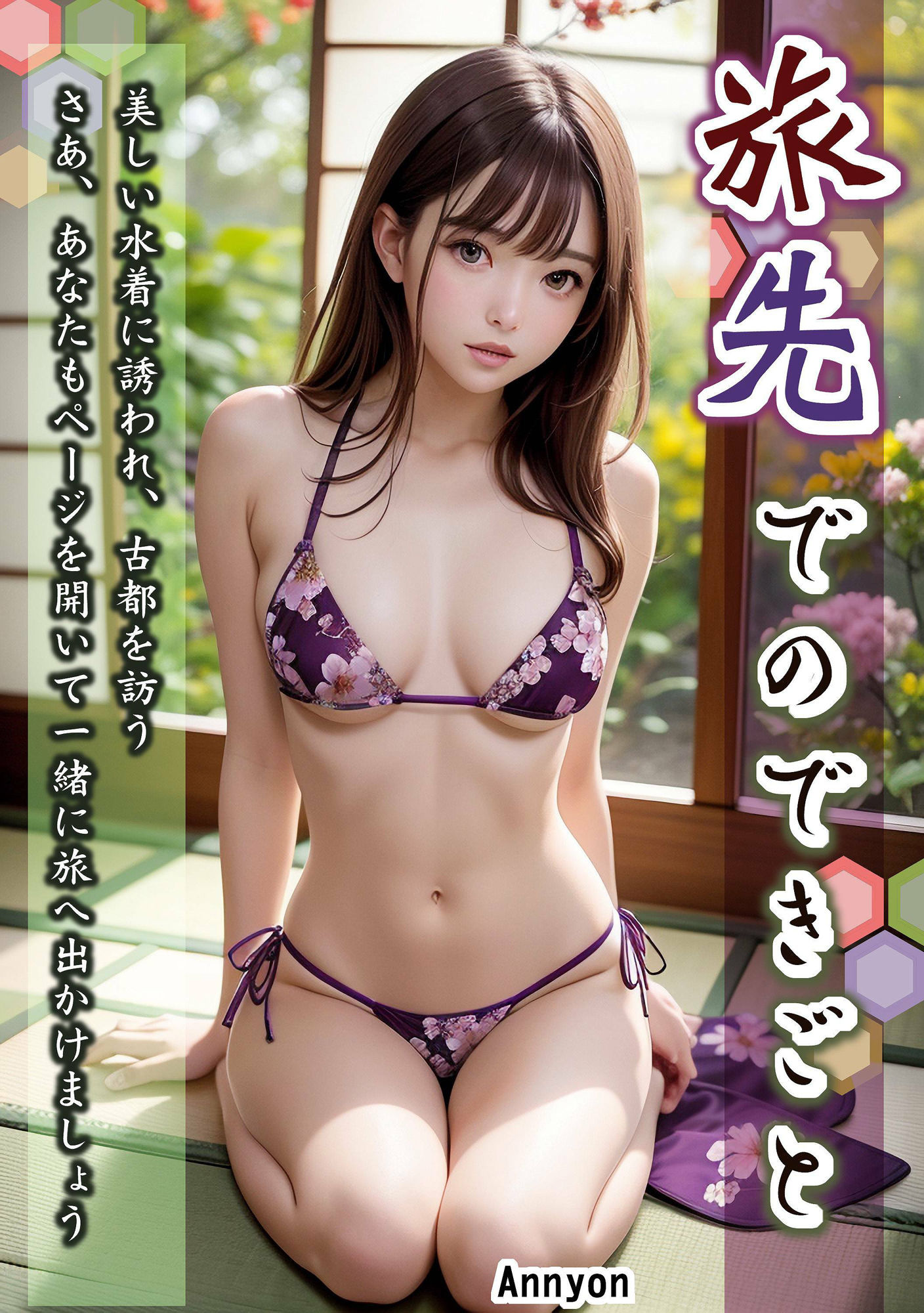 サンプル画像1:旅先でのできごと(Annyon_AI) [d_406342]