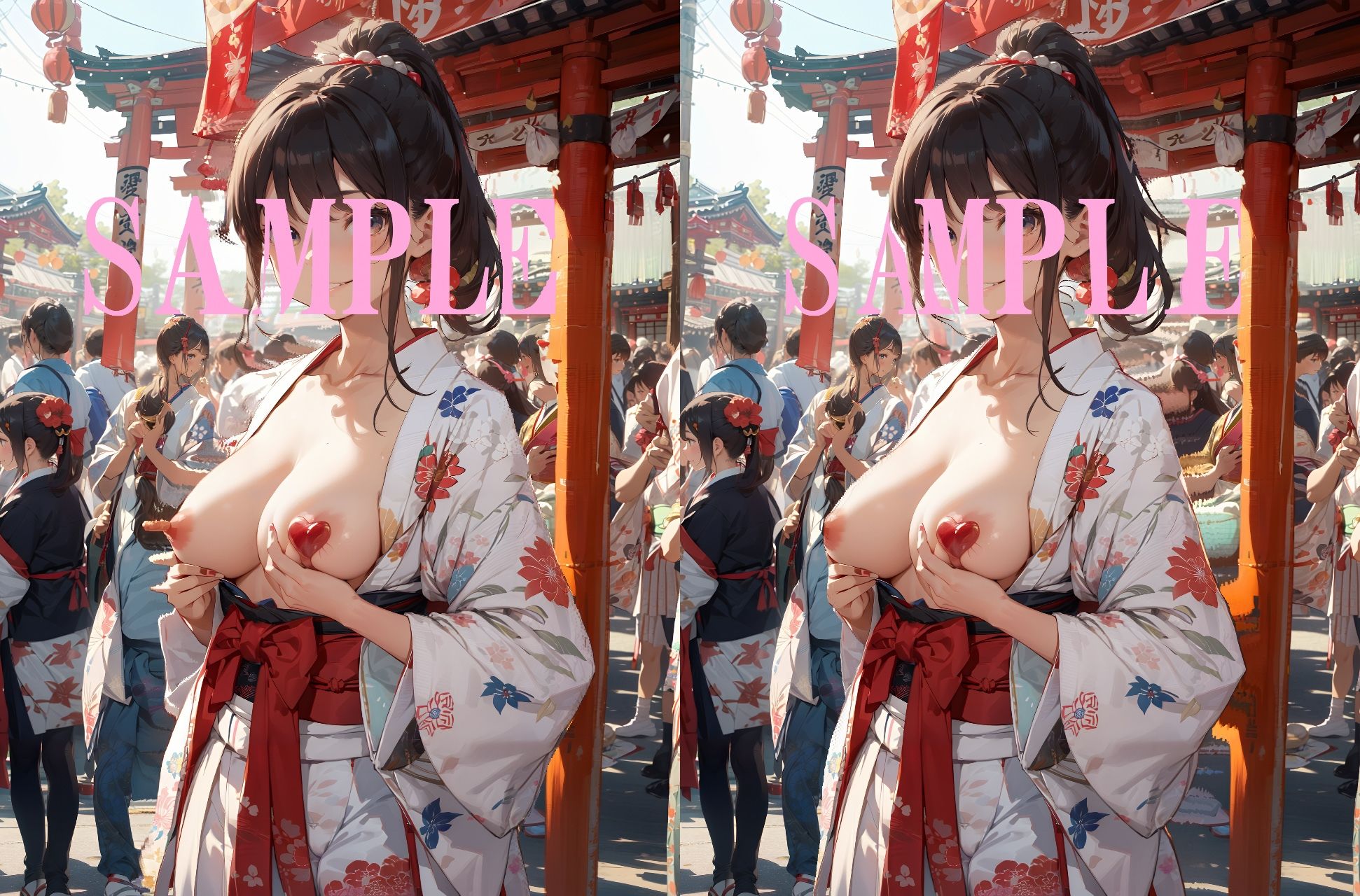 サンプル画像2:【自然な視力回復法！ 】3D x VR AI着エロアニメ画像 〜熱い視線に恥じらいの体〜(AI画像研究会) [d_406363]