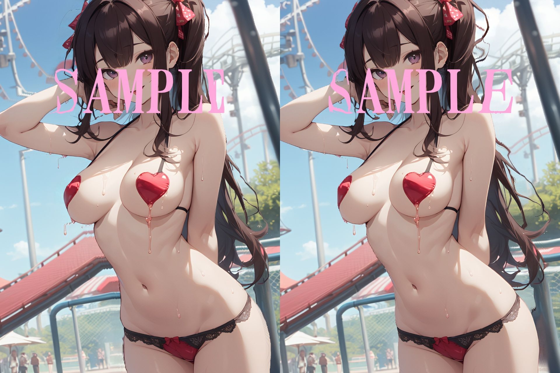 サンプル画像3:【自然な視力回復法！ 】3D x VR AI着エロアニメ画像 〜熱い視線に恥じらいの体〜(AI画像研究会) [d_406363]