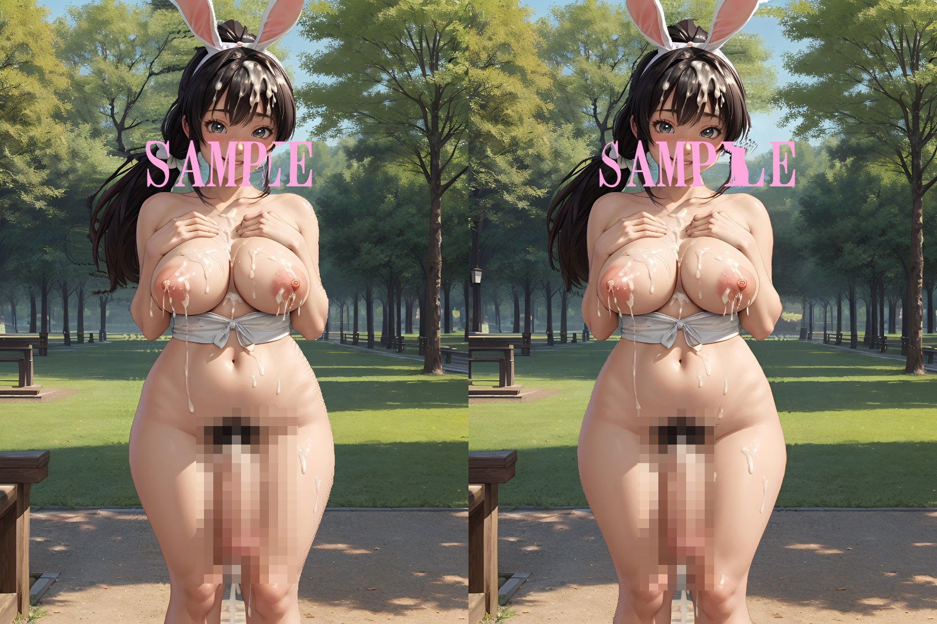 サンプル画像4:【自然な視力回復法！ 】3D x VR AI着エロアニメ画像 〜熱い視線に恥じらいの体〜(AI画像研究会) [d_406363]