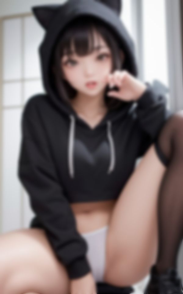 サンプル画像6:猫耳フードでHなイタズラをしてくる学校の淫乱後輩女学生(AIラブリー) [d_406364]
