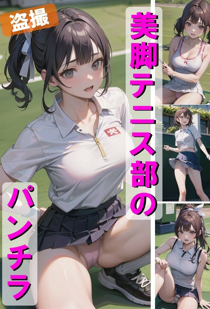 サンプル画像1:【盗撮】美脚テニス部のパンチラ(AIpril Fool リアル系) [d_406421]