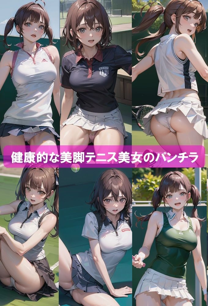 サンプル画像2:【盗撮】美脚テニス部のパンチラ(AIpril Fool リアル系) [d_406421]