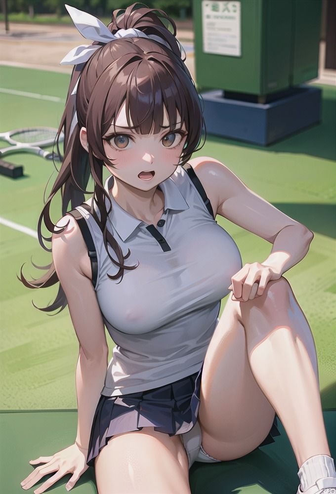 サンプル画像6:【盗撮】美脚テニス部のパンチラ(AIpril Fool リアル系) [d_406421]