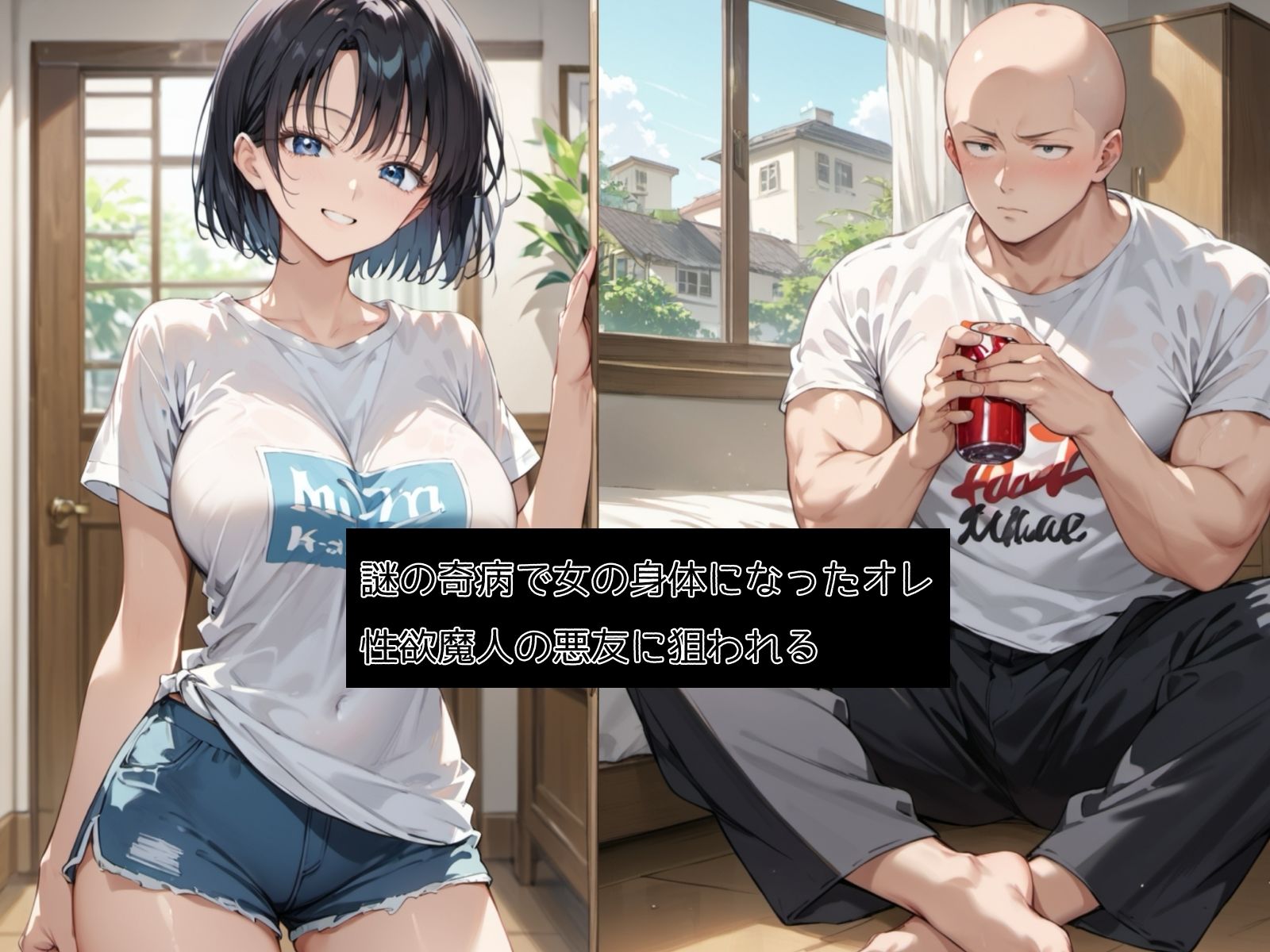 サンプル画像1:巨乳美女になったオレ絶倫悪友にメス堕ちさせられる(チョコラッテ) [d_406429]