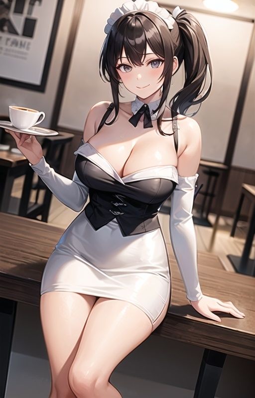 サンプル画像5:黒メイドの淫らなご奉仕〜ご主人様を満足させるエッチなスキル〜(ai生成で中出し天国) [d_406534]