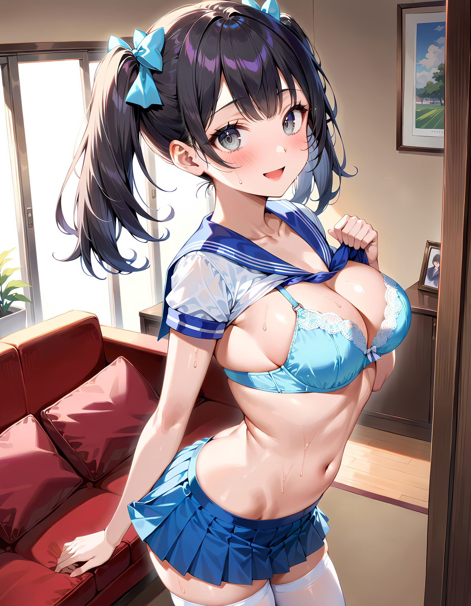 サンプル画像1:兄のことが大好きな妹が小遣い稼ぎを口実に誘惑してくるCG集(妄想サチュレーション) [d_406641]