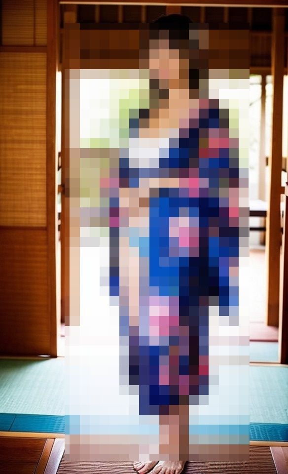 サンプル画像1:普段は控えめな隣人が今日は何故か和服を着ていてとてもエロく興奮した(HAIHAI) [d_406669]