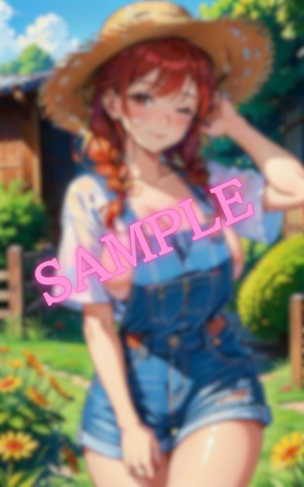 サンプル画像1:ひまわり畑で露出する巨乳ギャルの厳選画像集(美女クラブ) [d_406711]