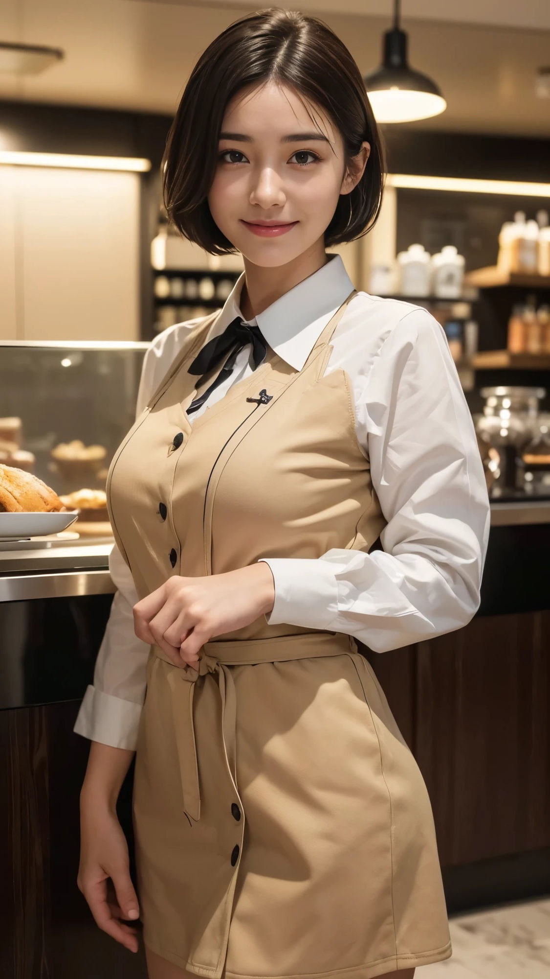 【48枚】いきつけの美人カフェ店員の日常とフルヌードの写真画像集【AI】のサンプル画像 6