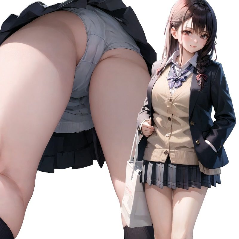 サンプル画像4:JK妄撮パンチラ イラスト集vol1(Wonderful World) [d_406974]