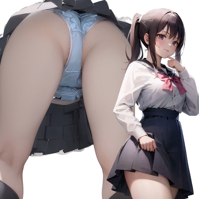 サンプル画像5:JK妄撮パンチラ イラスト集vol1(Wonderful World) [d_406974]