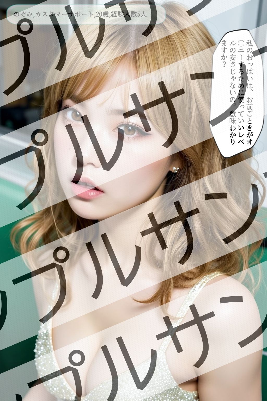 サンプル画像1:電車内で見つけたでおっぱいが大きいギャルの谷間を見ていたらバレて怒られた件 vol.1(あらぶるま) [d_407052]