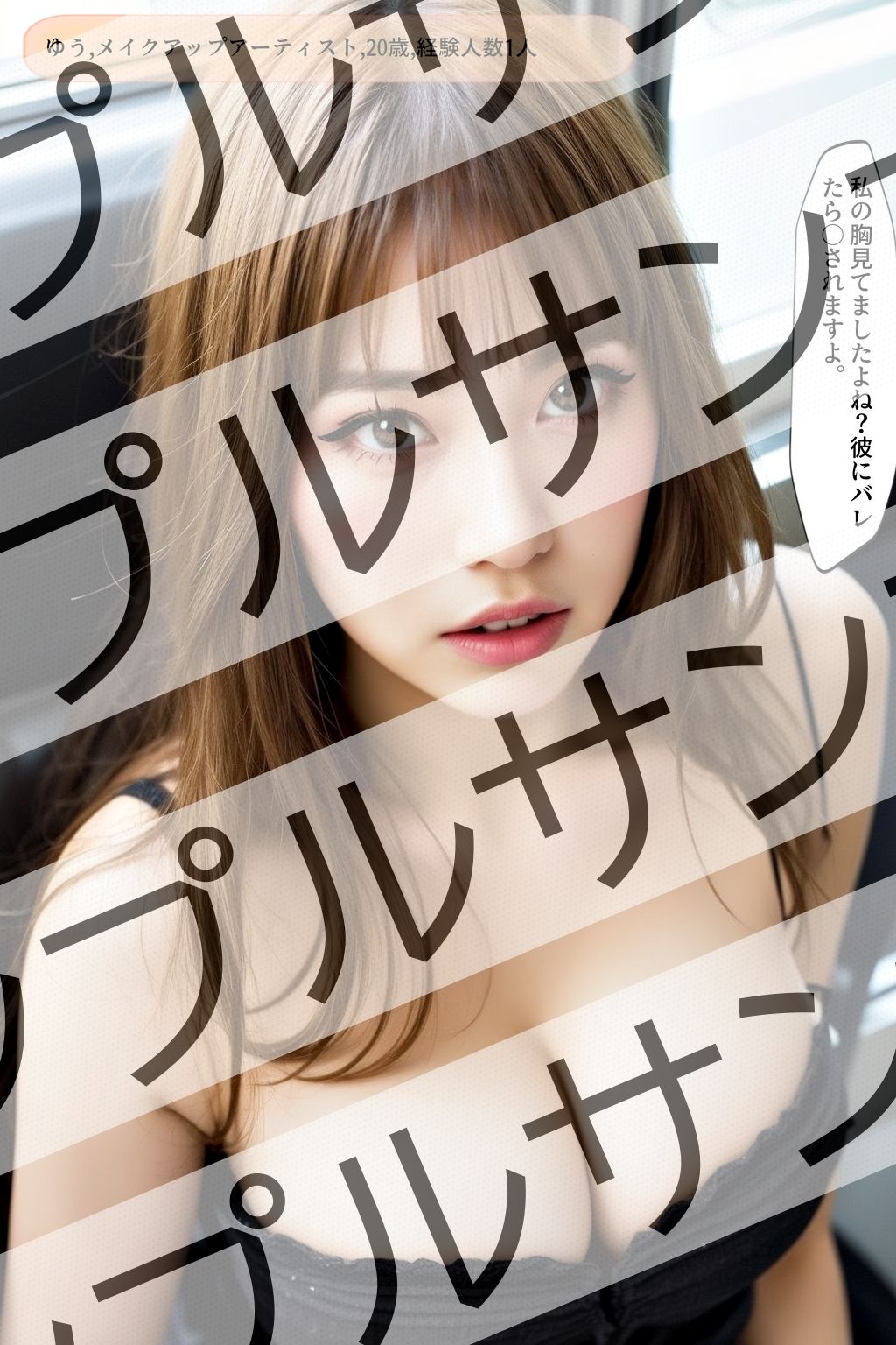 サンプル画像2:電車内で見つけたでおっぱいが大きいギャルの谷間を見ていたらバレて怒られた件 vol.1(あらぶるま) [d_407052]