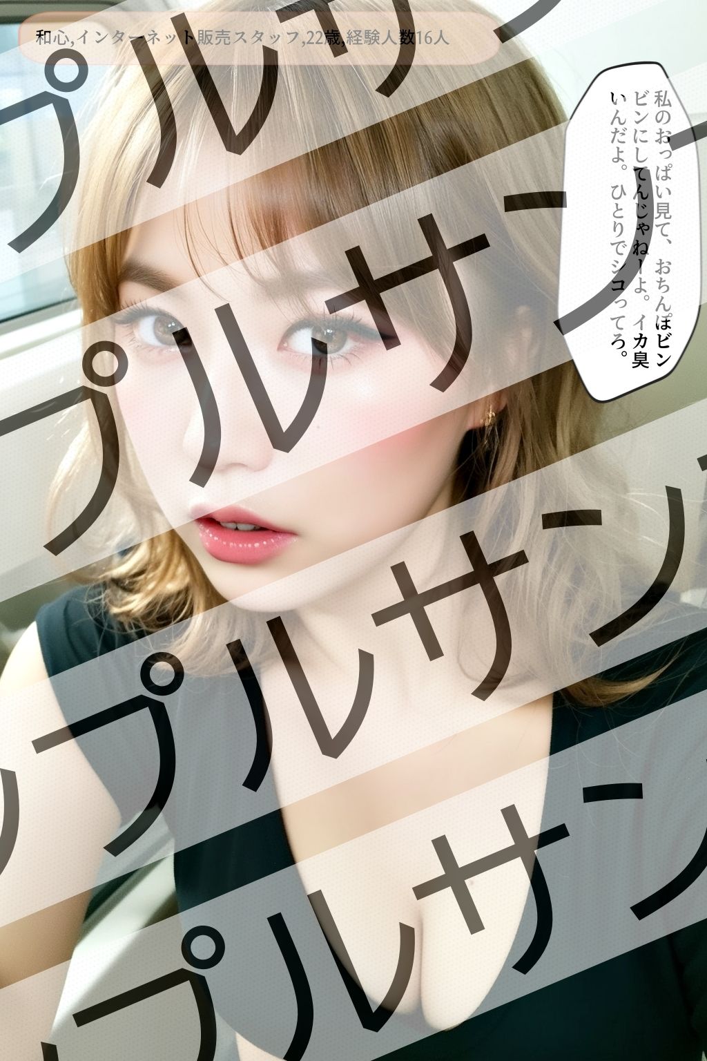 サンプル画像3:電車内で見つけたでおっぱいが大きいギャルの谷間を見ていたらバレて怒られた件 vol.1(あらぶるま) [d_407052]