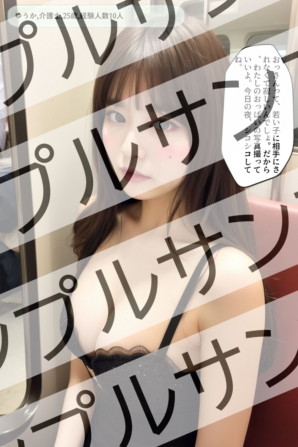 サンプル画像4:電車内で見つけたでおっぱいが大きいギャルの谷間を見ていたらバレて怒られた件 vol.1(あらぶるま) [d_407052]