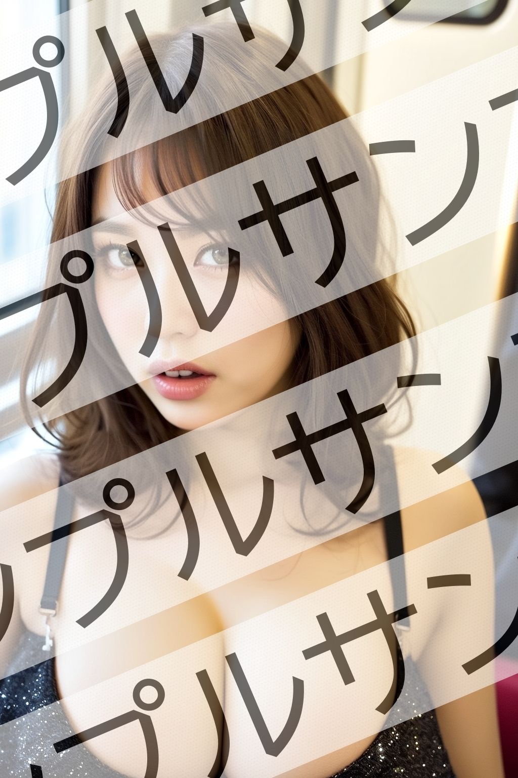 サンプル画像6:電車内で見つけたでおっぱいが大きいギャルの谷間を見ていたらバレて怒られた件 vol.1(あらぶるま) [d_407052]