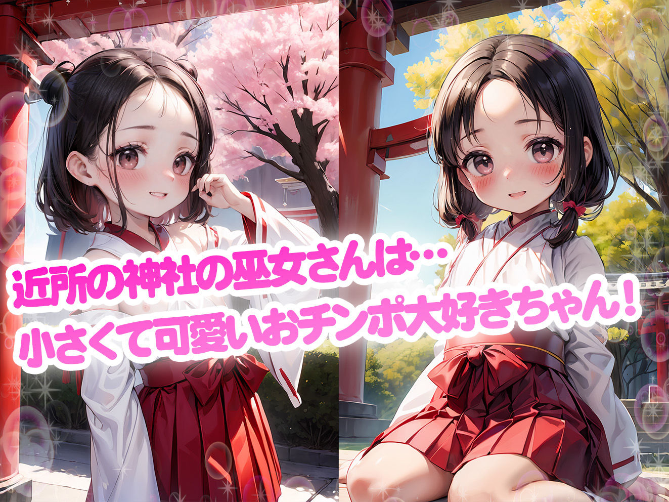 サンプル画像1:ロリっ子つるぺた！ロリ巫女さんのおちんぽおねだり中出しせっくす！(aiぴろり出版) [d_407142]