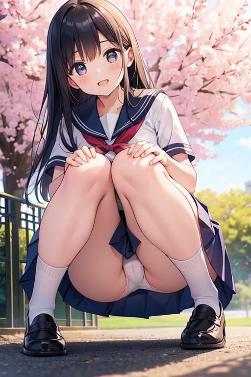 サンプル画像2:がに股でパンツをみせてくれるJK(色気の垂れ流し) [d_407145]