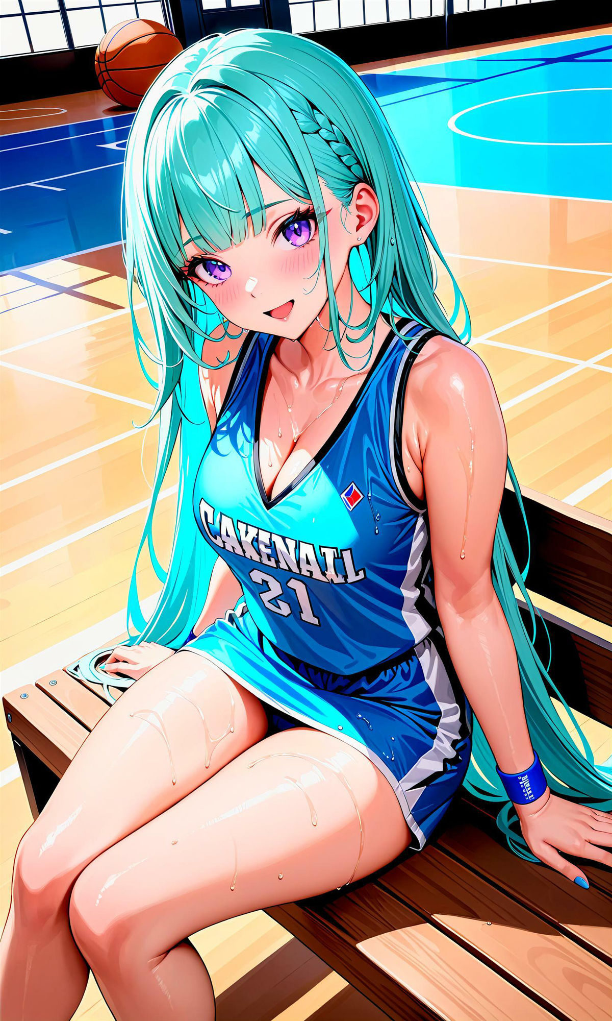 サンプル画像1:エチエチバスケ部-バスケの天才少女がエロすぎる！禁断の汗だくドリブル！-(BETA) [d_407269]