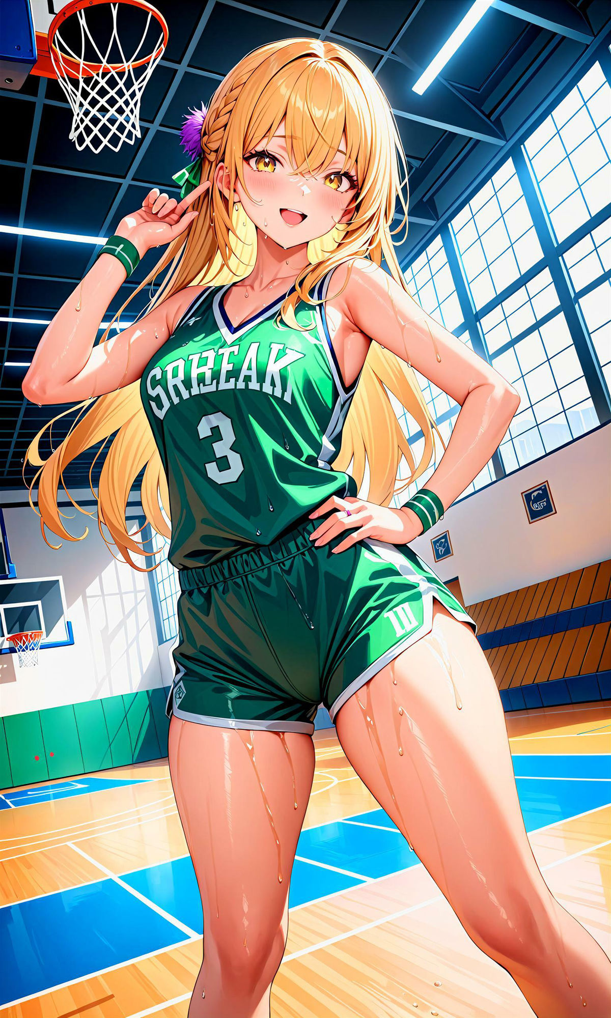 サンプル画像2:エチエチバスケ部-バスケの天才少女がエロすぎる！禁断の汗だくドリブル！-(BETA) [d_407269]