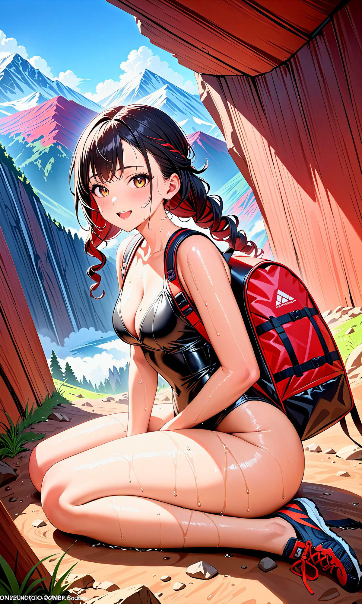 サンプル画像3:エチエチ登山部-休憩中にエチエチ急接近！山の解放感が半端ない件！-(BETA) [d_407274]