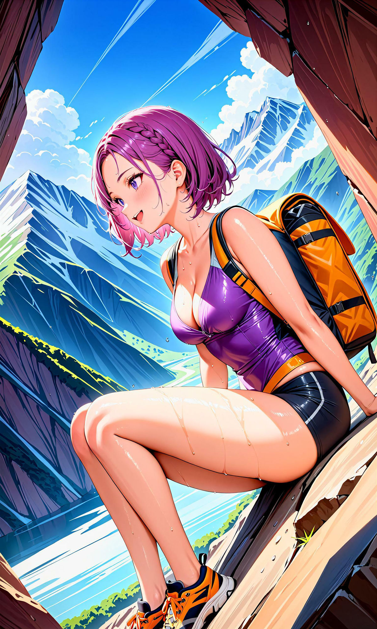 サンプル画像4:エチエチ登山部-休憩中にエチエチ急接近！山の解放感が半端ない件！-(BETA) [d_407274]