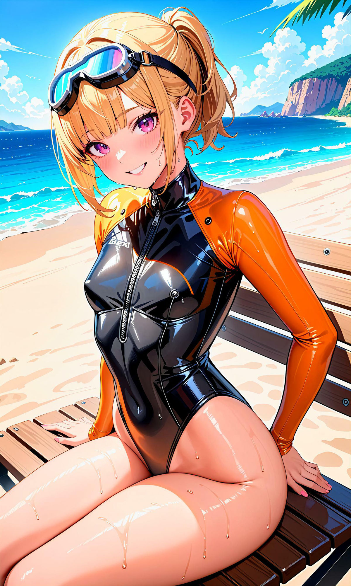 サンプル画像2:エチエチダイビング部-ウェットスーツがエチエチすぎて深海までダイビング！-(BETA) [d_407286]