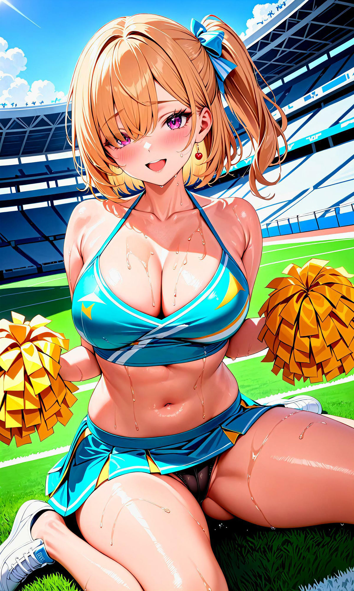 サンプル画像2:エチエチチアガール部-汗だくチアのフレフレで試合に集中できない件-(BETA) [d_407288]