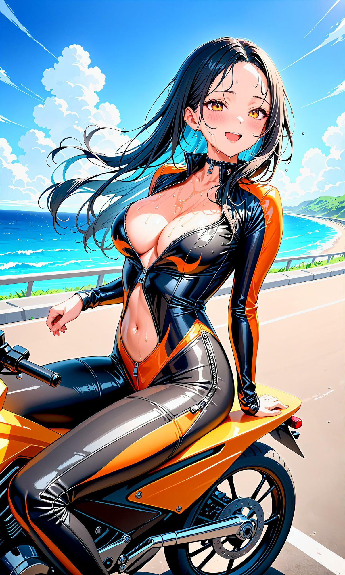 サンプル画像1:エチエチツーリング部-バイクウェアがエロすぎる女神と禁断の峠攻め！-(BETA) [d_407290]