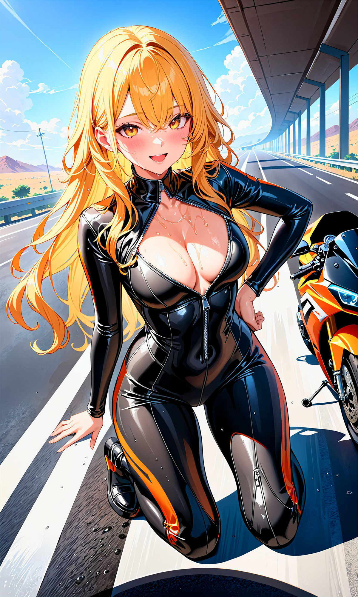 サンプル画像3:エチエチツーリング部-バイクウェアがエロすぎる女神と禁断の峠攻め！-(BETA) [d_407290]
