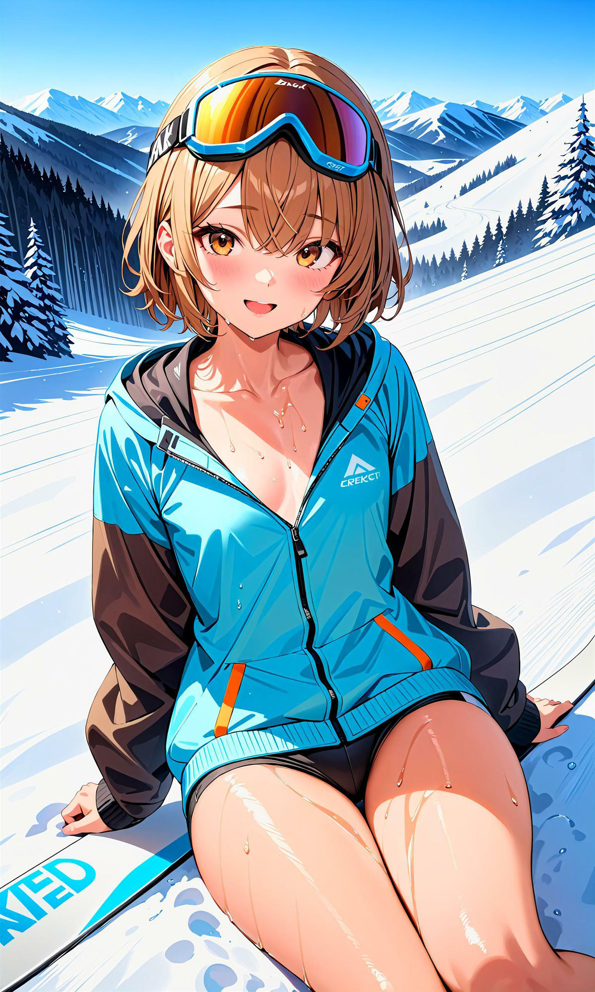 サンプル画像3:エチエチスキースノボ部-雪上の妖精とムレムレ汗だくカービング！-(BETA) [d_407293]