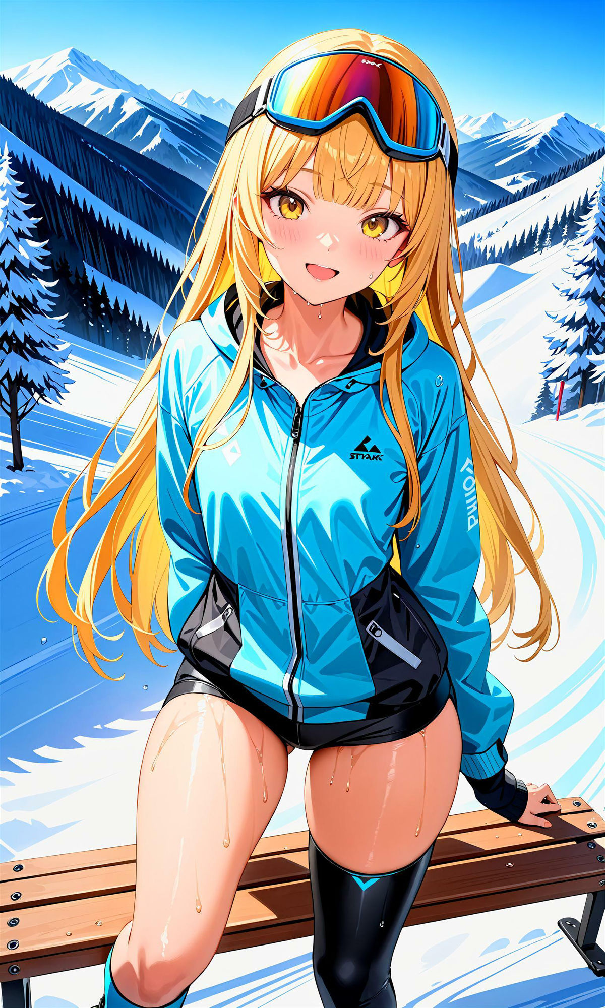 サンプル画像5:エチエチスキースノボ部-雪上の妖精とムレムレ汗だくカービング！-(BETA) [d_407293]