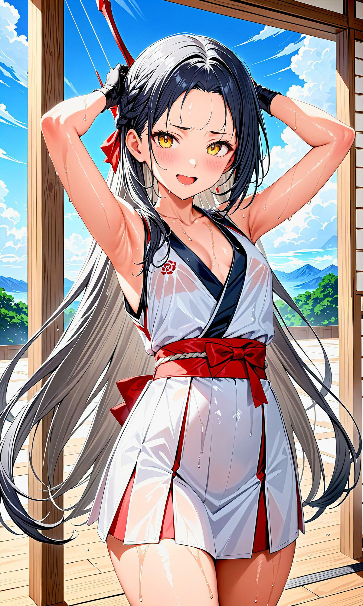 サンプル画像3:エチエチ弓道部-キャプテンの指導は超接近！禁断の汗だく特訓！-(BETA) [d_407304]