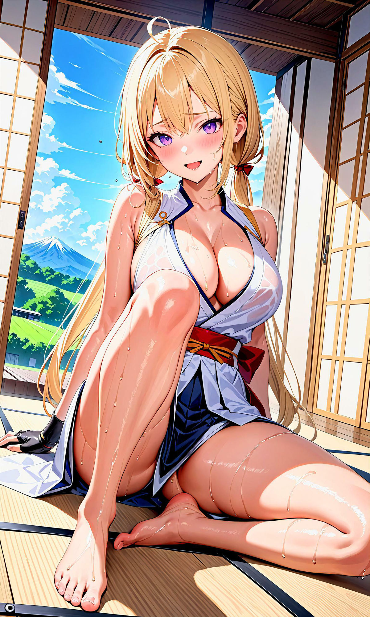 サンプル画像4:エチエチ弓道部-キャプテンの指導は超接近！禁断の汗だく特訓！-(BETA) [d_407304]