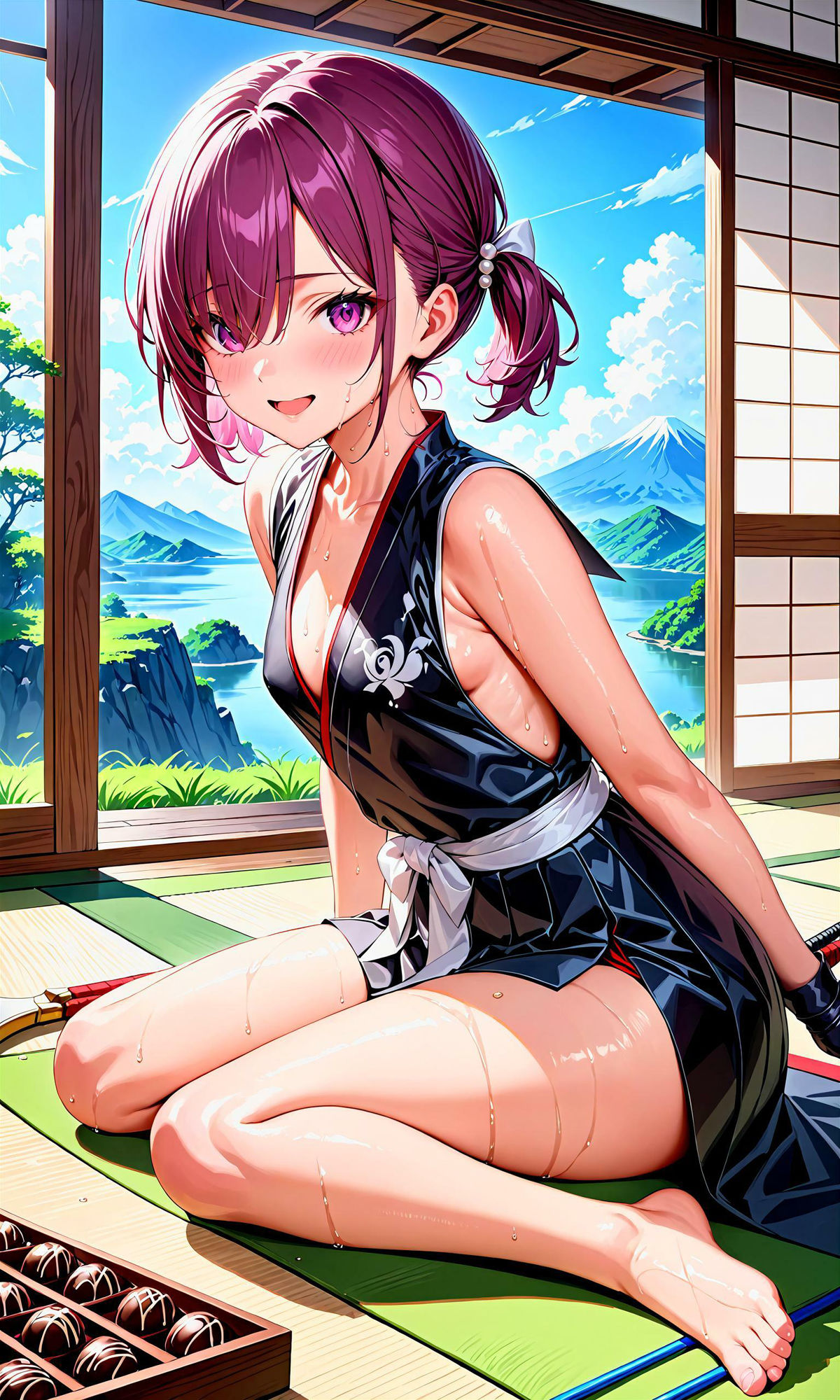 サンプル画像5:エチエチ弓道部-キャプテンの指導は超接近！禁断の汗だく特訓！-(BETA) [d_407304]