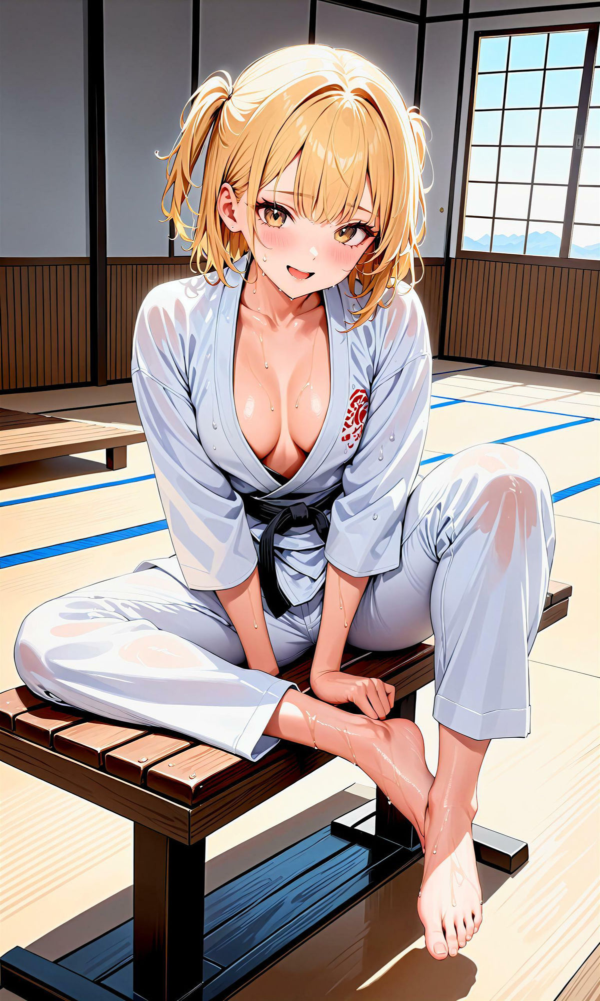 サンプル画像5:エチエチ柔道部-柔道部エースの寝技で締め落とされたい件！-(BETA) [d_407306]