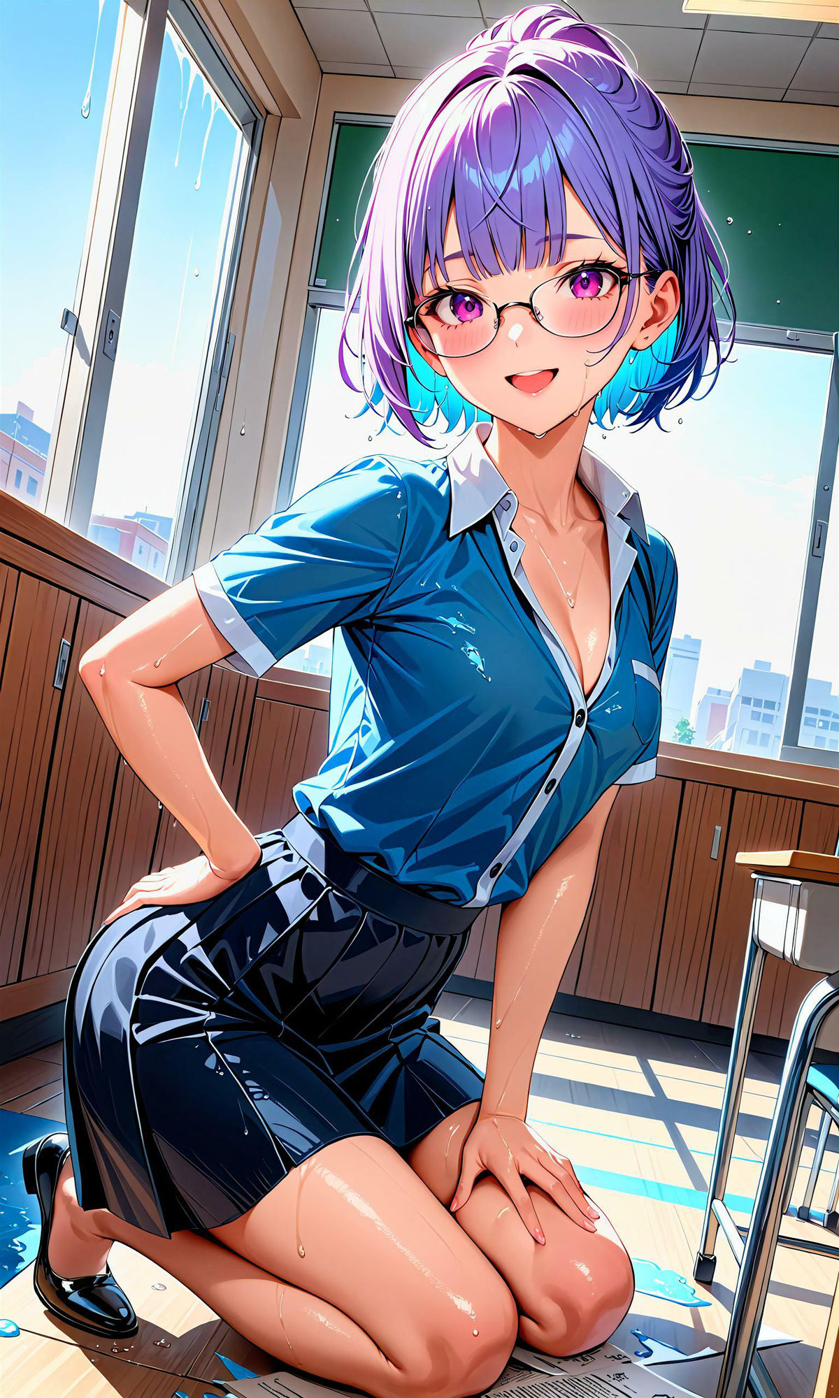 サンプル画像1:エチエチ女教師さん-ドジっ子先生がえちえちすぎて成績がさがる件！-(BETA) [d_407328]