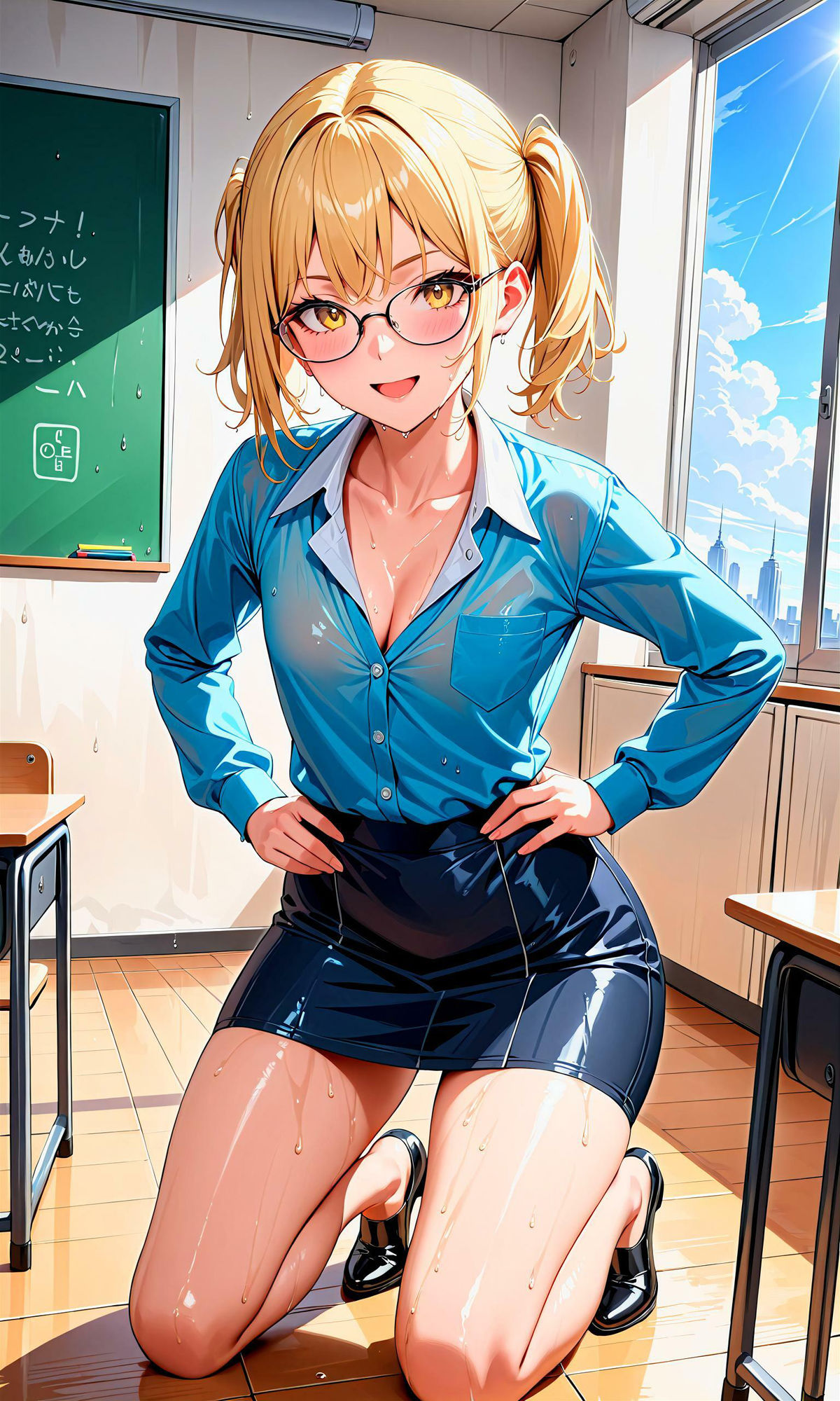 サンプル画像3:エチエチ女教師さん-ドジっ子先生がえちえちすぎて成績がさがる件！-(BETA) [d_407328]