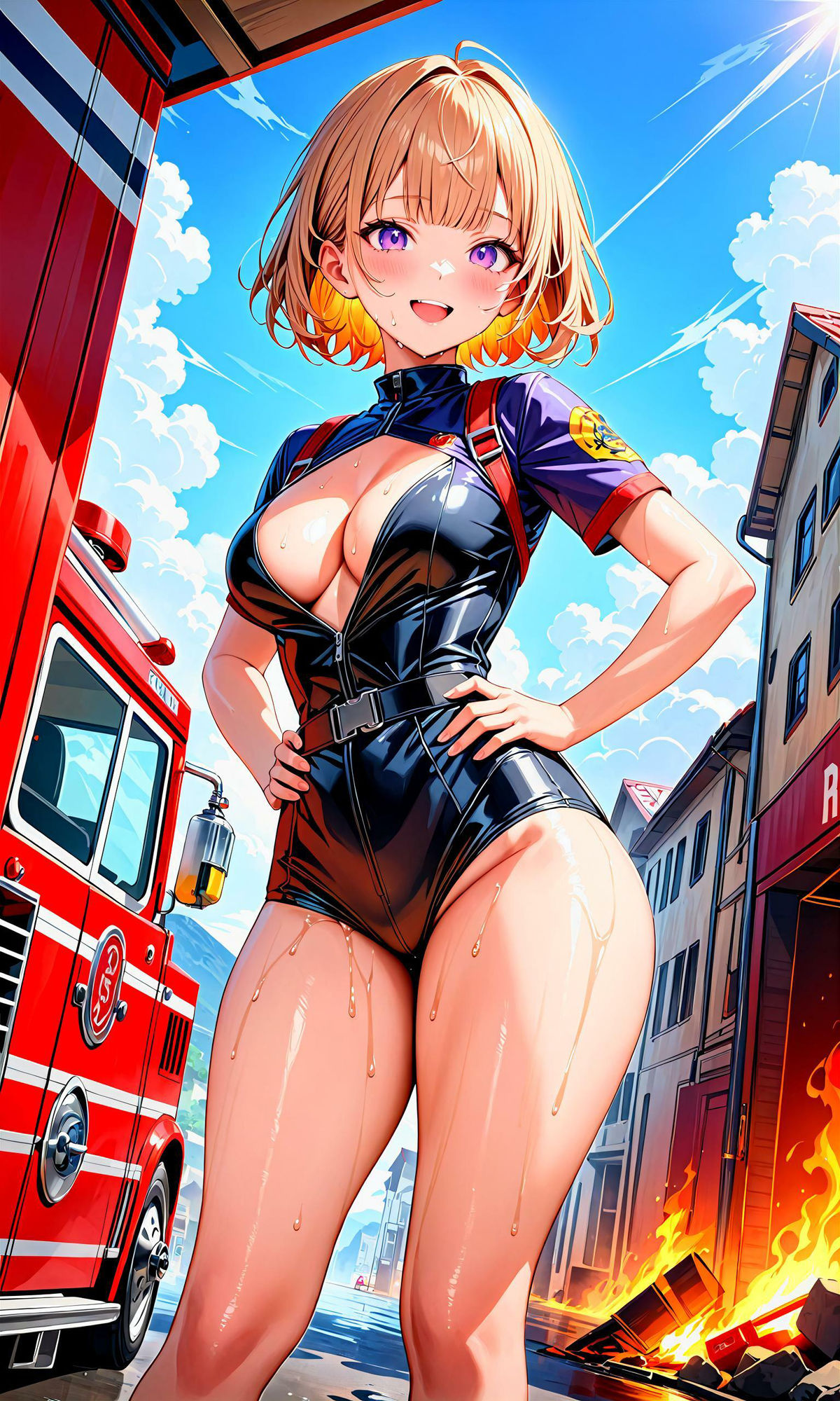 サンプル画像4:エチエチ消防士さん-消防士さんのせいで僕のあそこもメルトダウンなんだがw-(BETA) [d_407334]