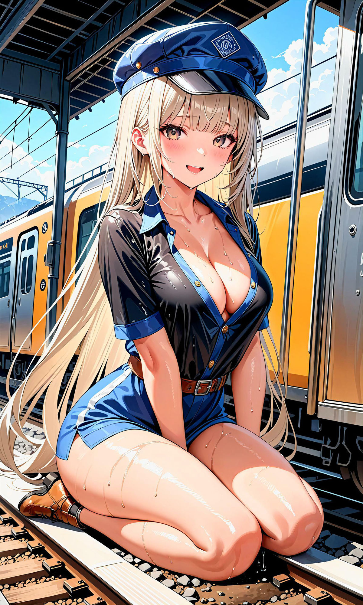 サンプル画像3:エチエチ鉄道員さん-僕の蒸気機関車はもう出発進行しているんだがw-(BETA) [d_407339]